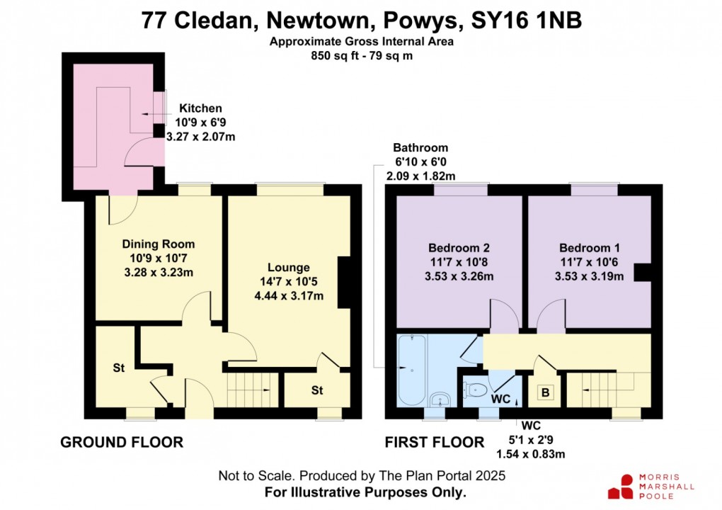 Floorplan for Cledan, Newtown, Powys
