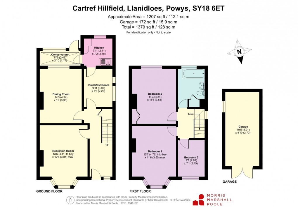 Floorplan for Hillfield, Llanidloes, Powys