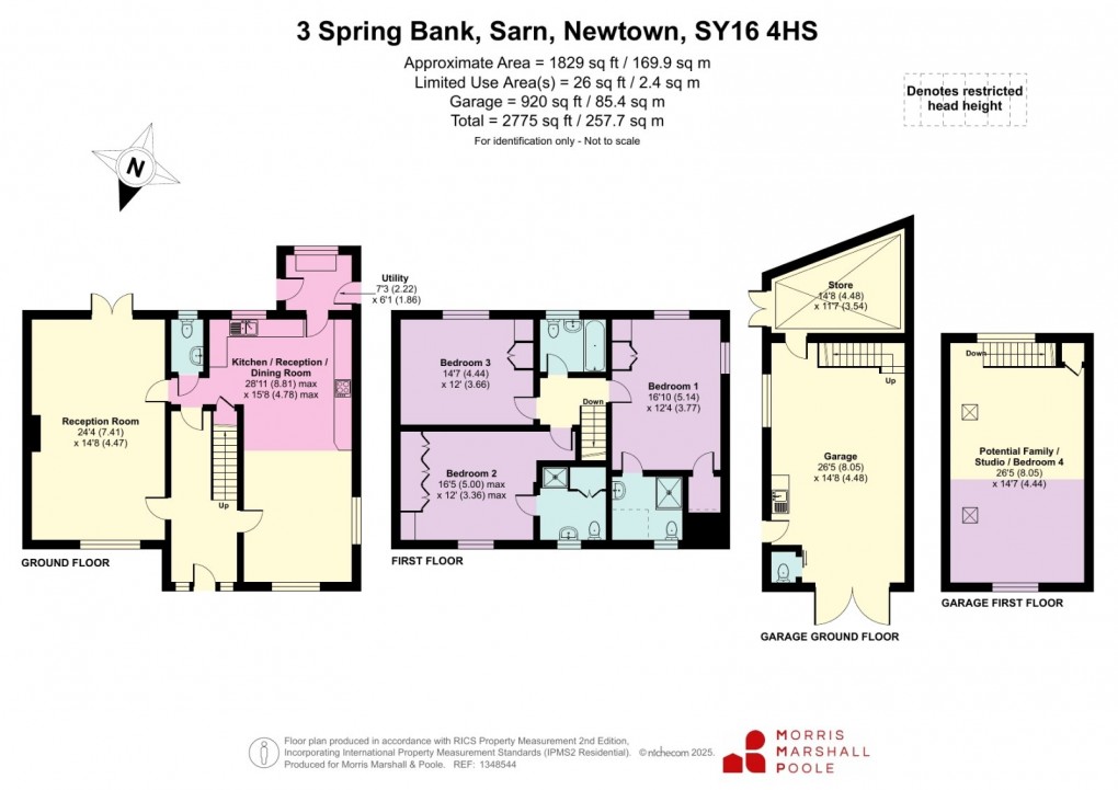 Floorplan for Spring Bank, Sarn, Newtown, Powys
