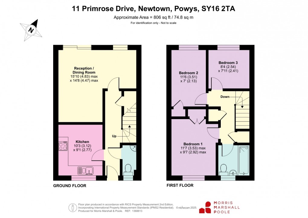 Floorplan for Primrose Drive, Llanllwchaiarn, Newtown, Powys