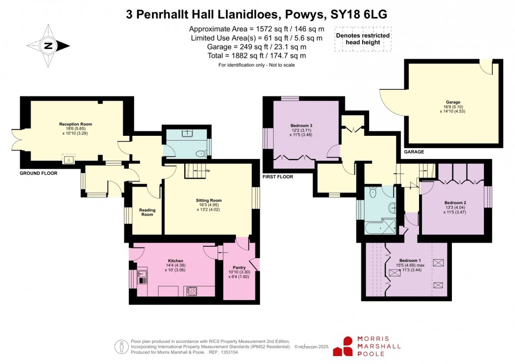 Floorplan for Penrhallt Hall, Llanidloes, Powys