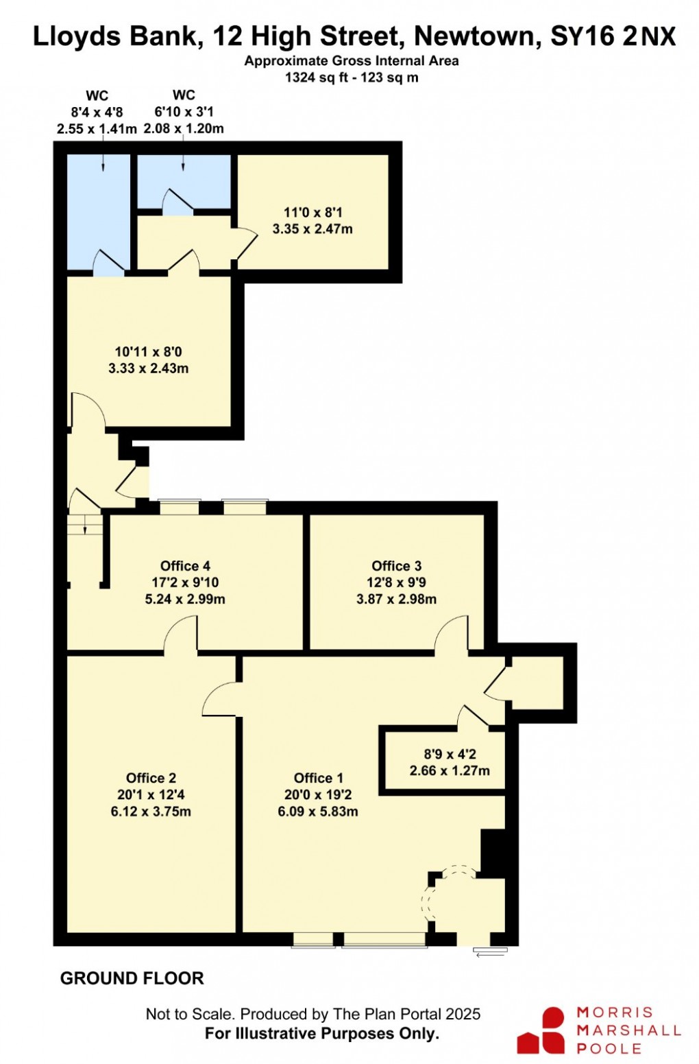 Floorplan for High Street, Newtown, Powys