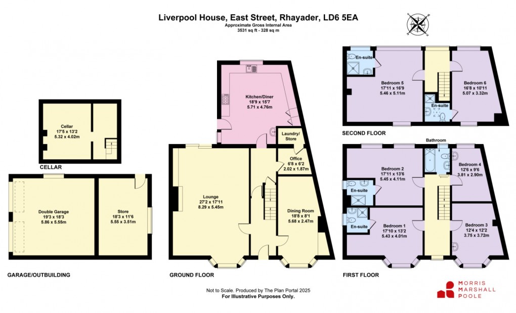 Floorplan for East Street, Rhayader, Powys