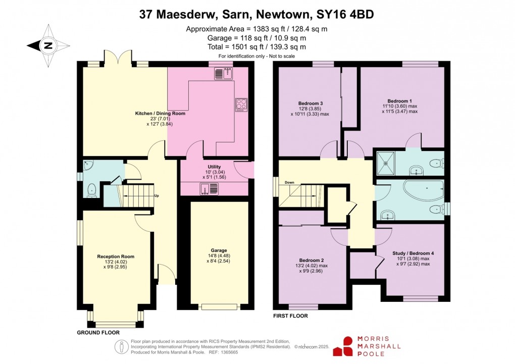 Floorplan for Maesderw, Sarn, Newtown, Powys