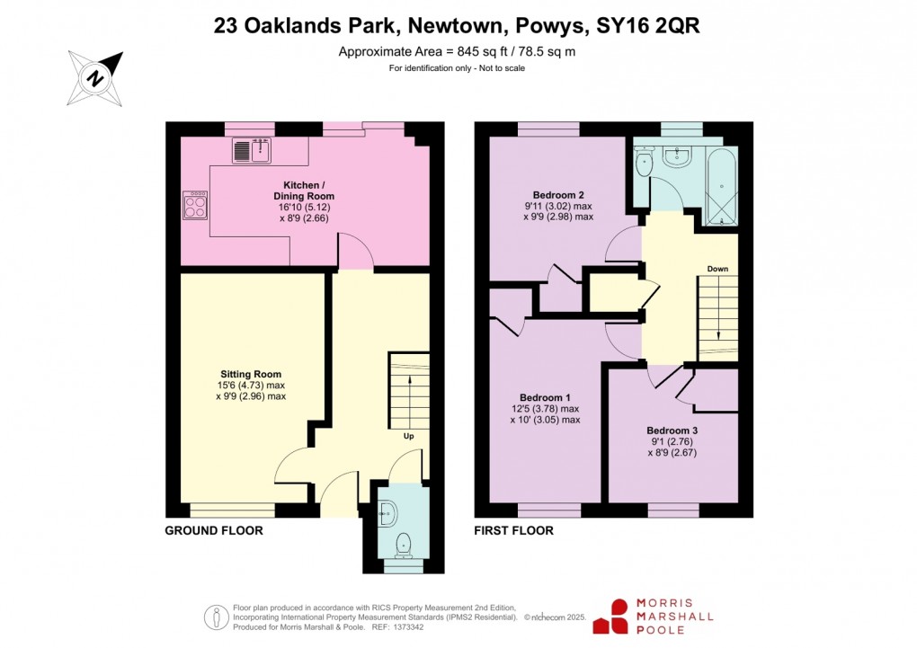 Floorplan for Oaklands Park, Newtown, Powys