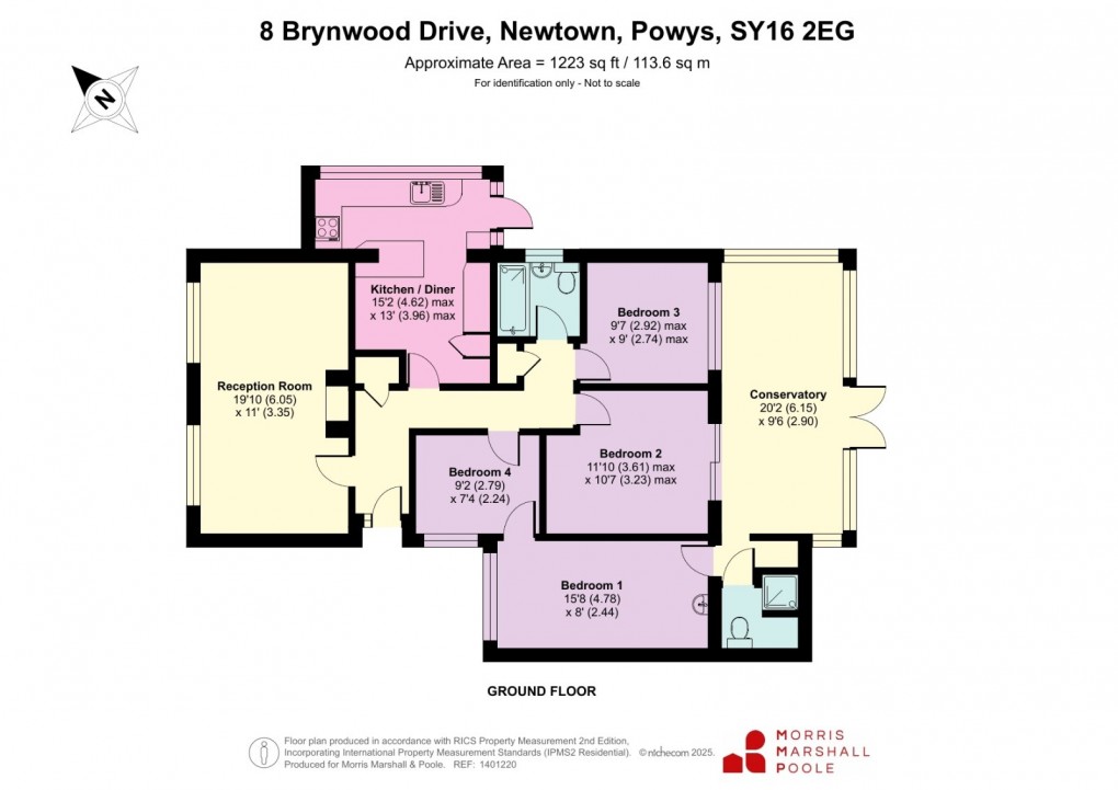 Floorplan for Brynwood Drive, Newtown, Powys