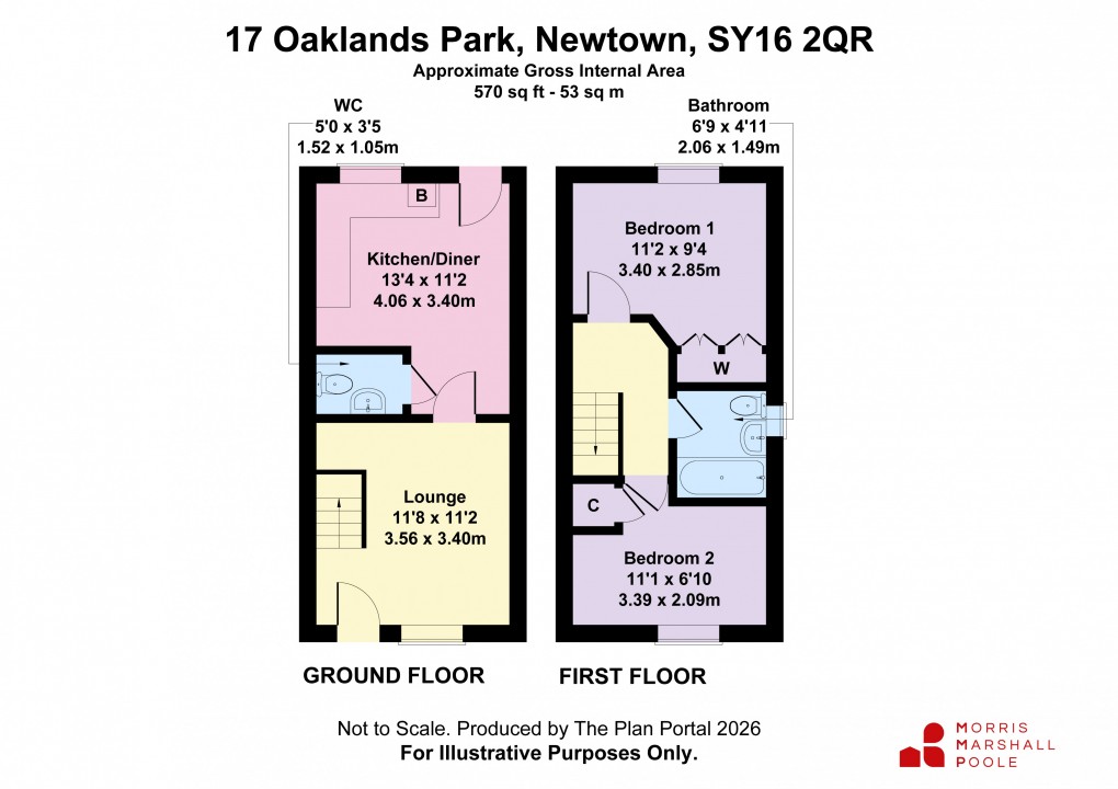 Floorplan for Oaklands Park, Newtown, Powys