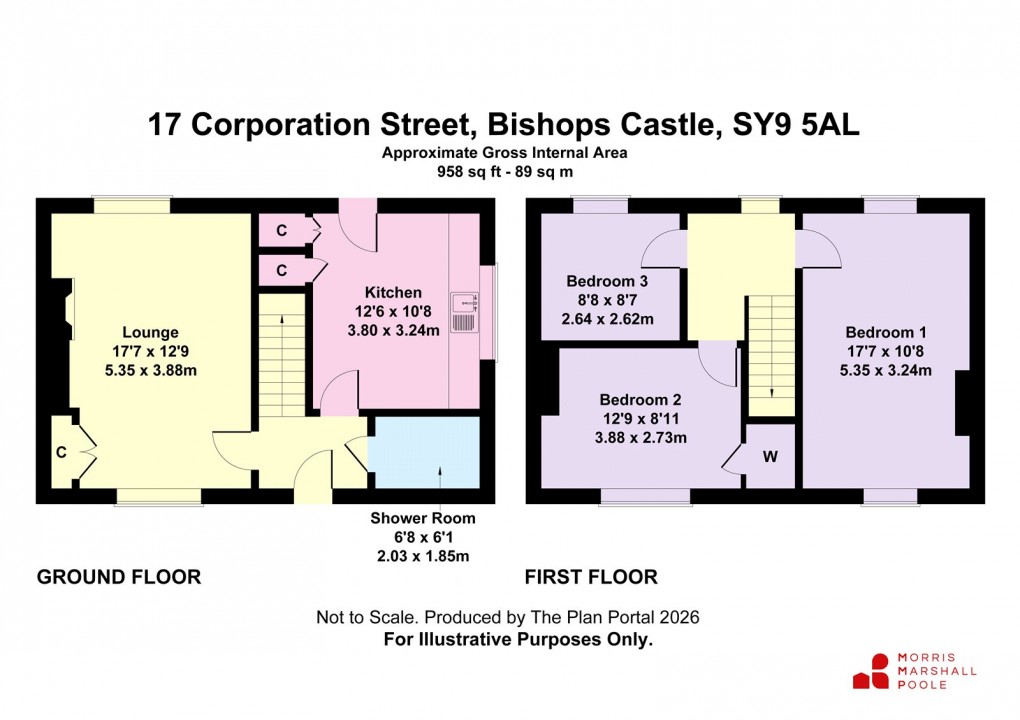 Floorplan for Corporation Street, Bishops Castle, Shropshire