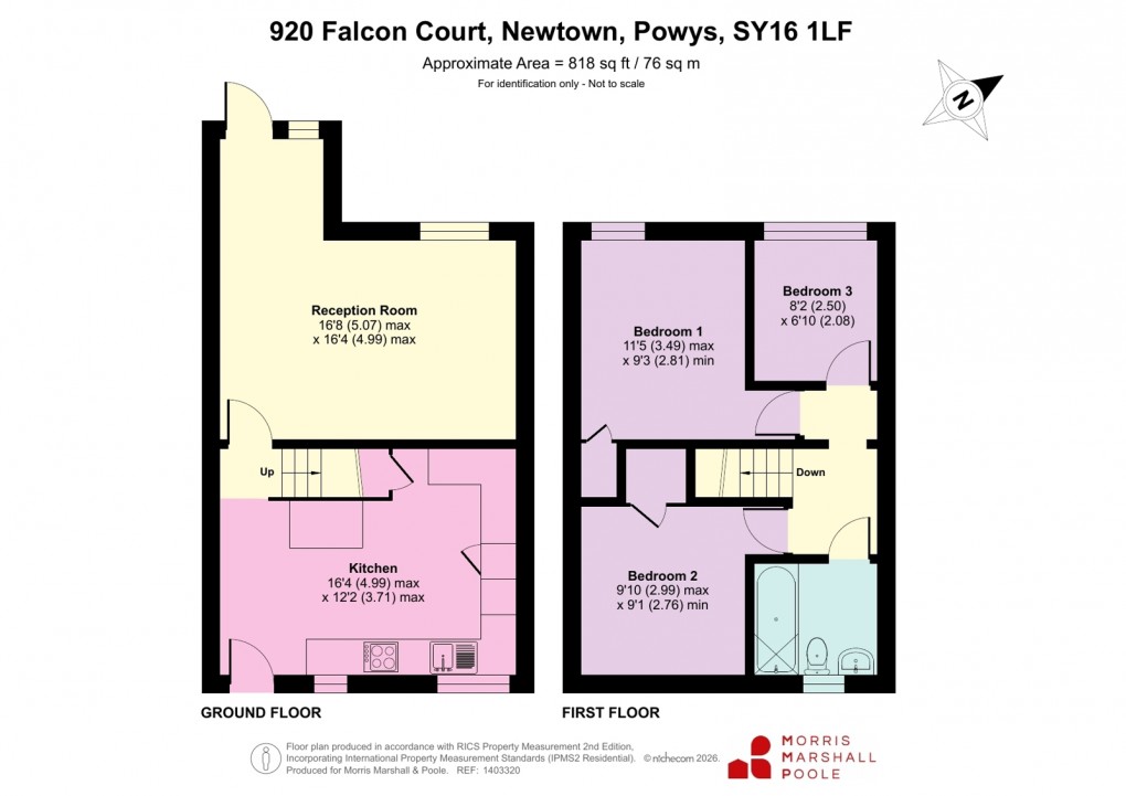 Floorplan for Falcon Court, Newtown, Powys