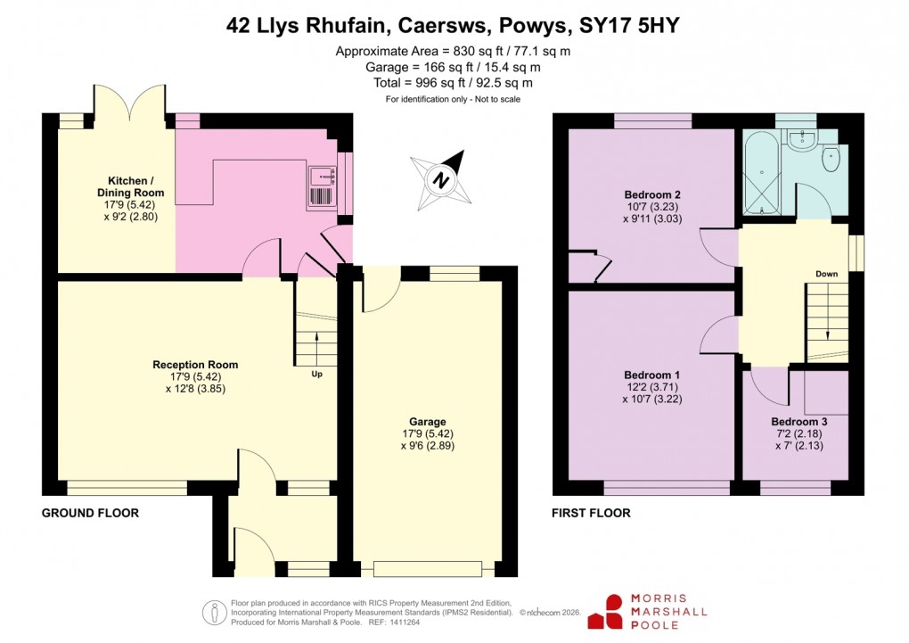 Floorplan for Llys Rhufain, Caersws, Powys