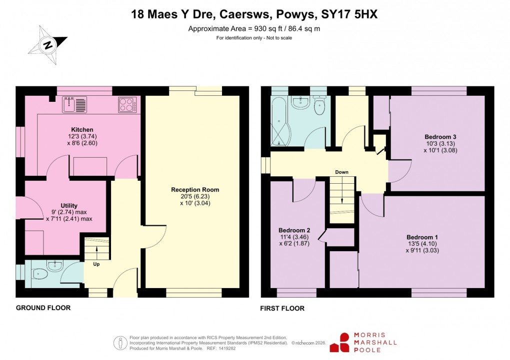 Floorplan for Maes Y Dre, Caersws, Powys