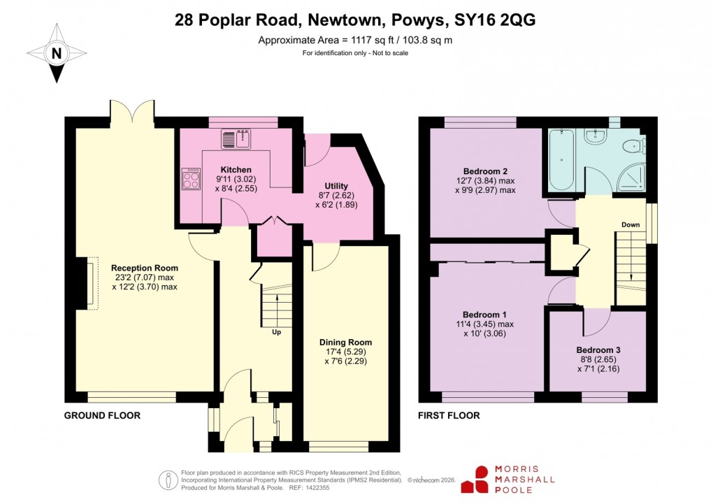 Floorplan for Poplar Road, Newtown, Powys