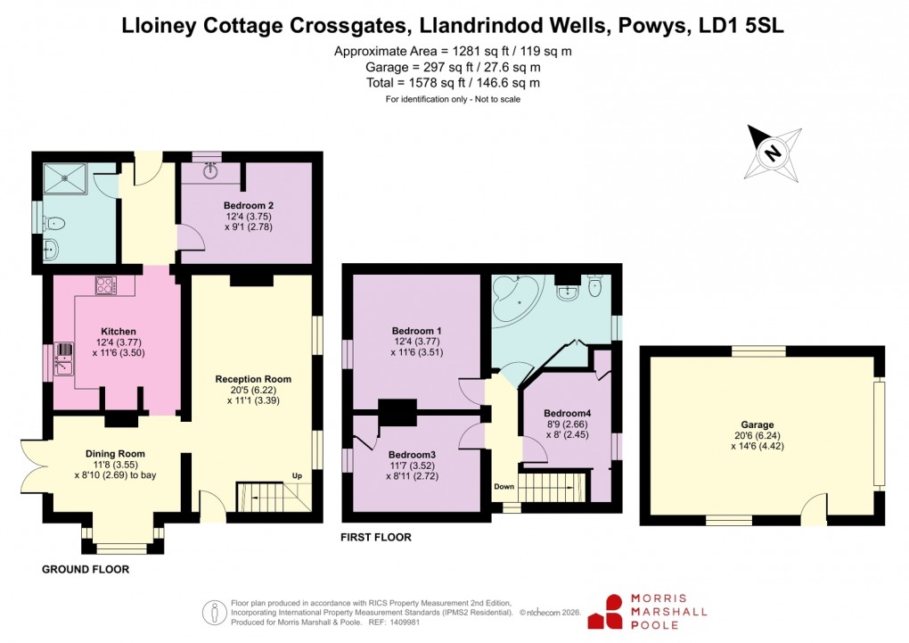 Floorplan for Crossgates, Llandrindod Wells, Powys