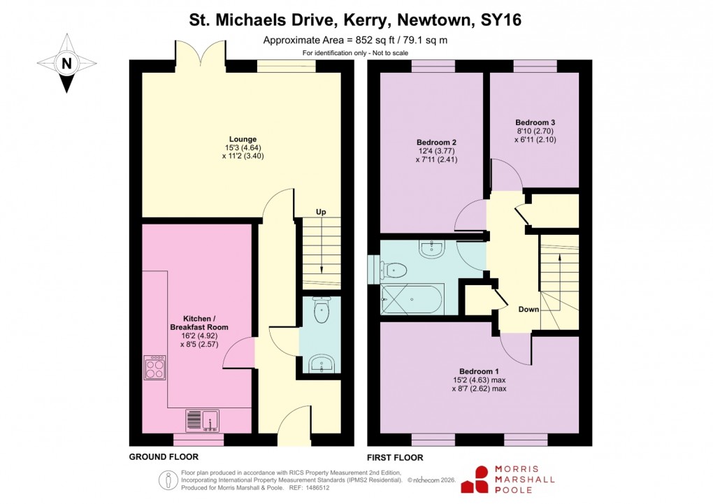 Floorplan for St. Michaels Drive, Kerry, Newtown, Powys