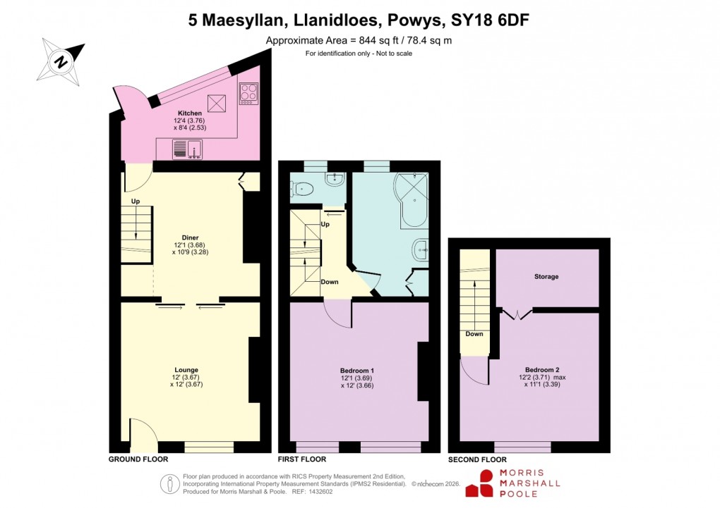 Floorplan for Maesyllan, Llanidloes, Powys
