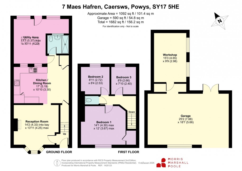 Floorplan for Maes Hafren, Caersws, Powys