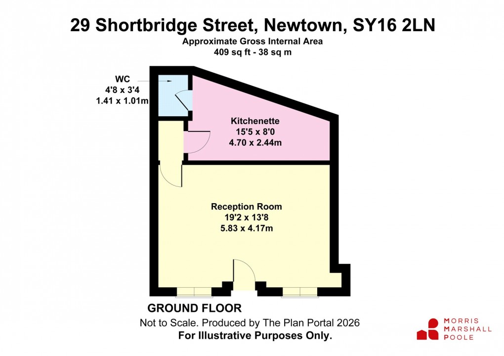 Floorplan for Short Bridge Street, Newtown, Powys