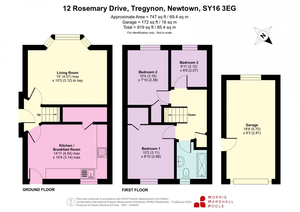 Floorplan for Rosemary Drive, Tregynon, Newtown, Powys