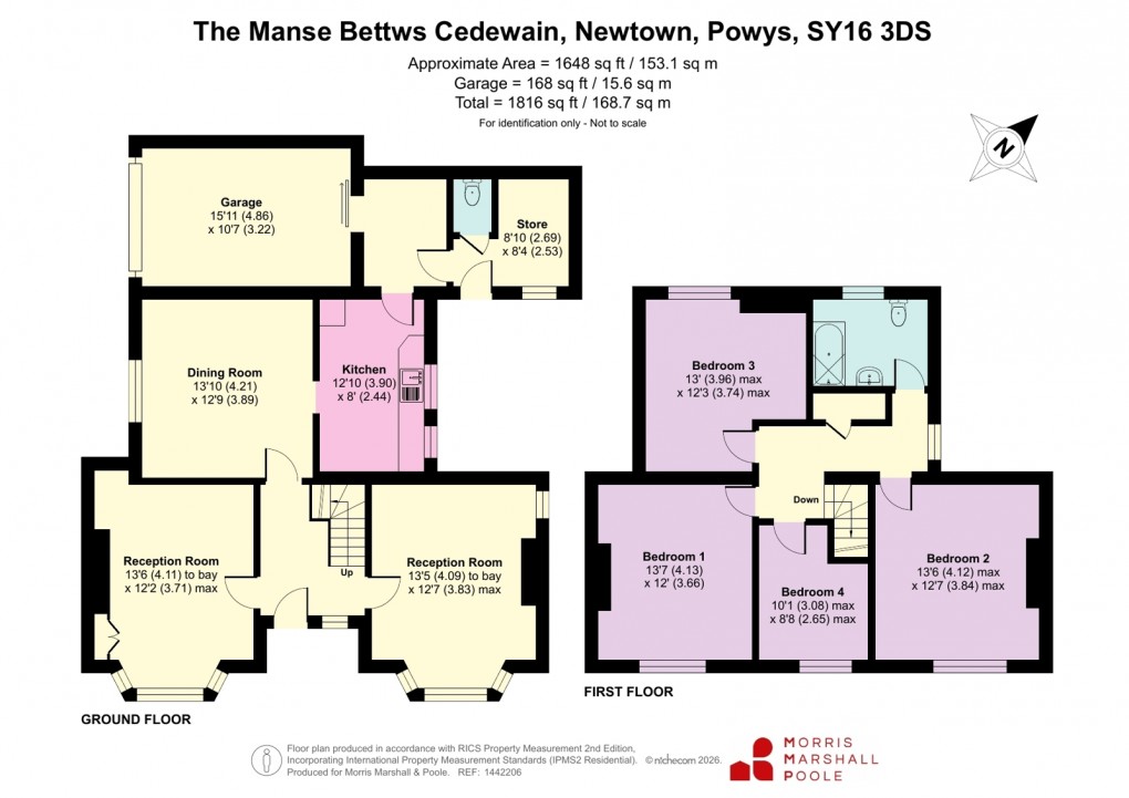 Floorplan for Bettws Cedewain, Newtown, Powys