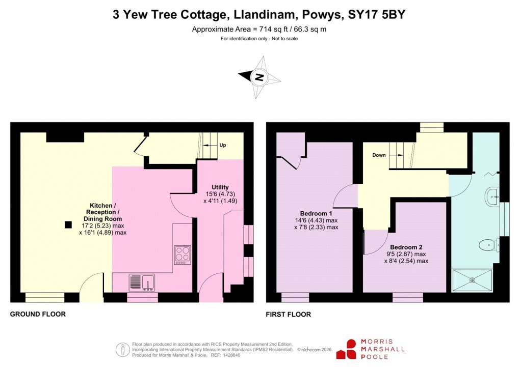 Floorplan for Yew Tree Cottage, Llandinam, Powys