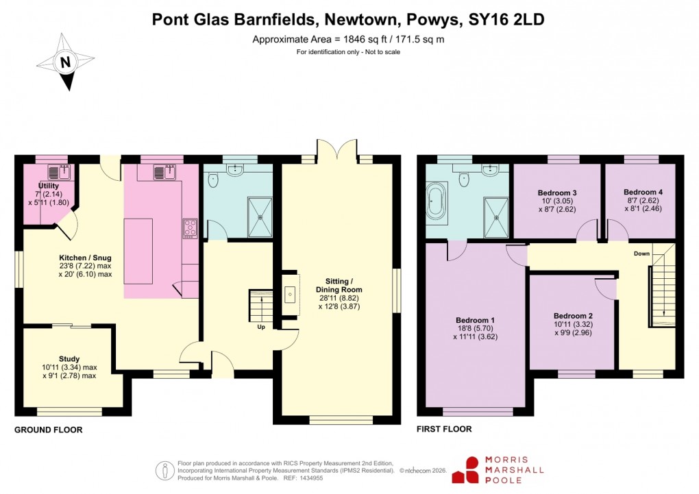 Floorplan for Barnfields, Newtown, Powys