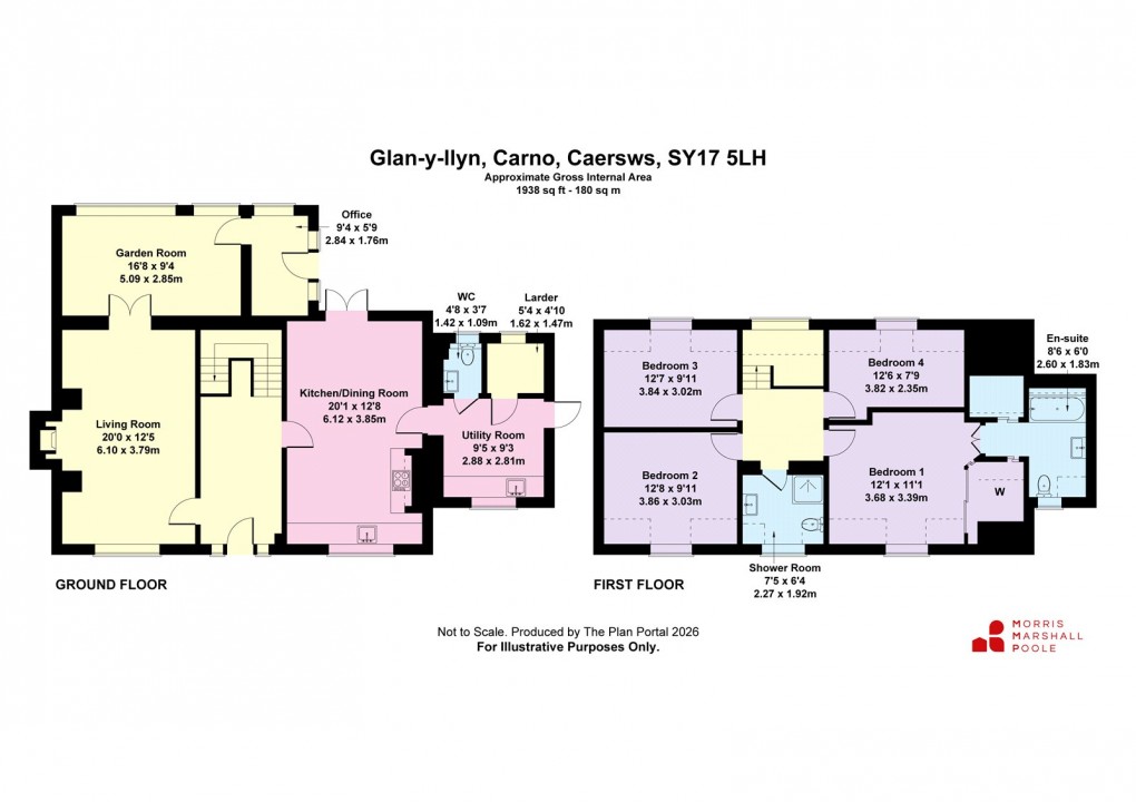 Floorplan for Carno, Caersws, Powys
