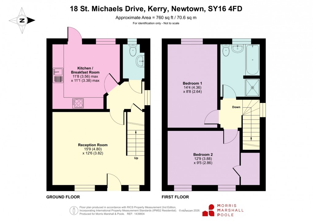 Floorplan for St. Michaels Drive, Kerry, Newtown, Powys