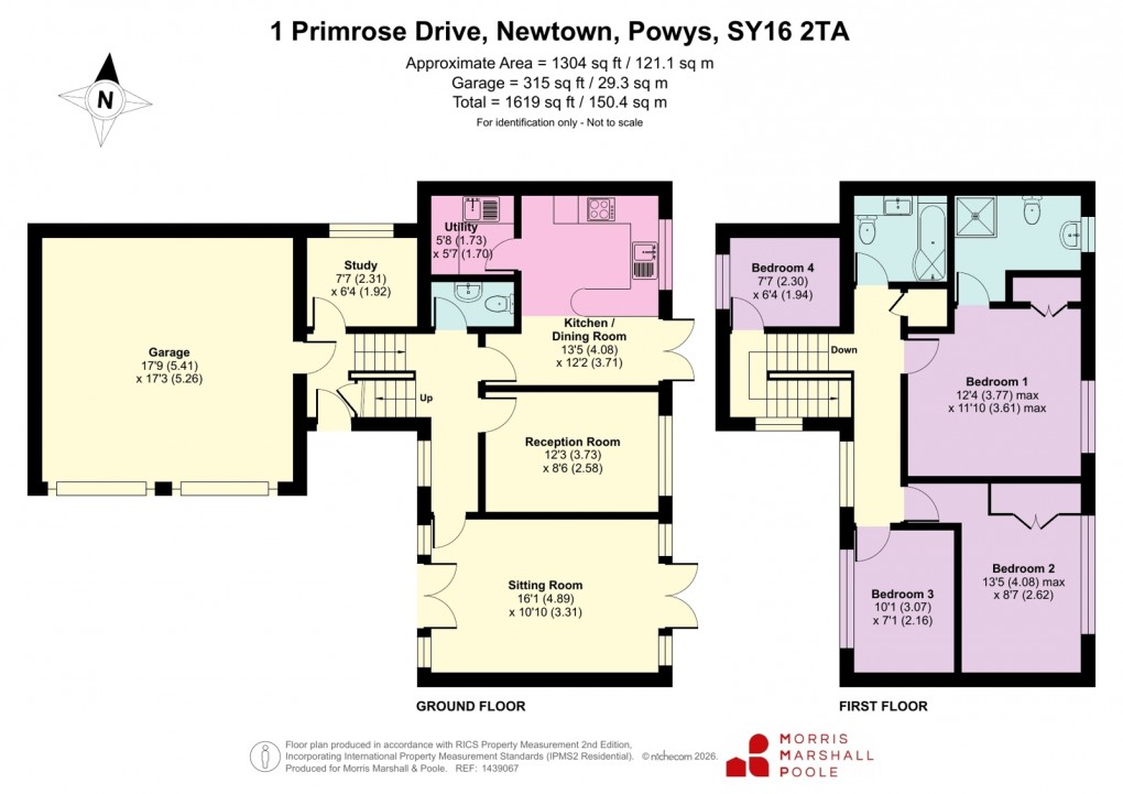 Floorplan for Primrose Drive, Newtown, Powys