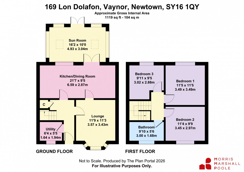 Floorplan for Lon Dolafon, Vaynor, Newtown, Powys