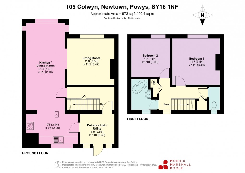 Floorplan for Colwyn, Newtown, Powys