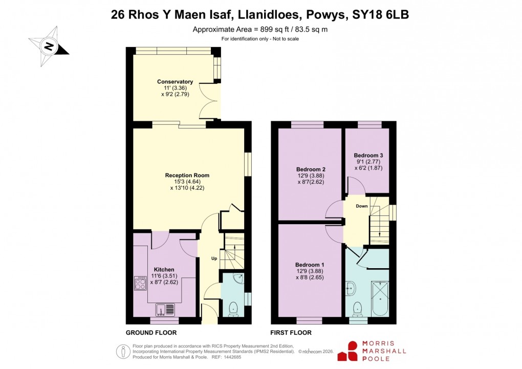 Floorplan for Rhos Y Maen Isaf, Llanidloes, Powys