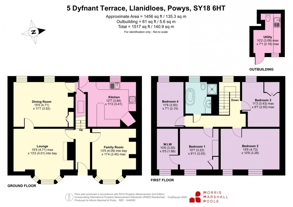 Floorplan for Dyfnant Terrace, Llanidloes, Powys