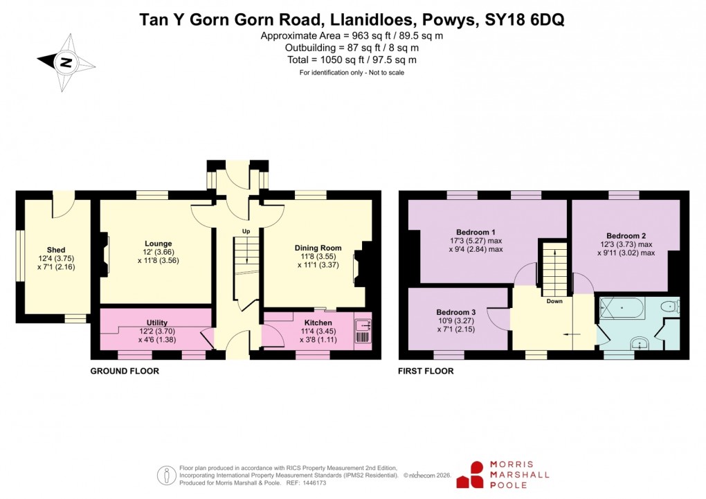 Floorplan for Gorn Road, Llanidloes, Powys