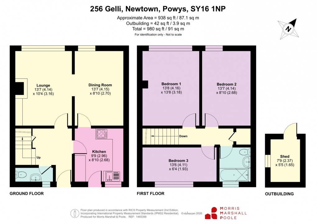 Floorplan for Gelli, Newtown, Powys