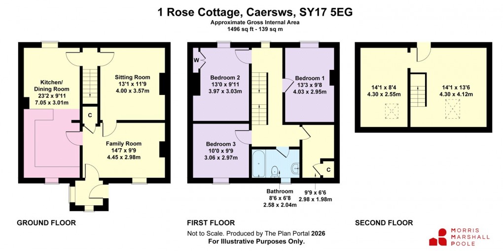Floorplan for Carno Road, Caersws, Powys