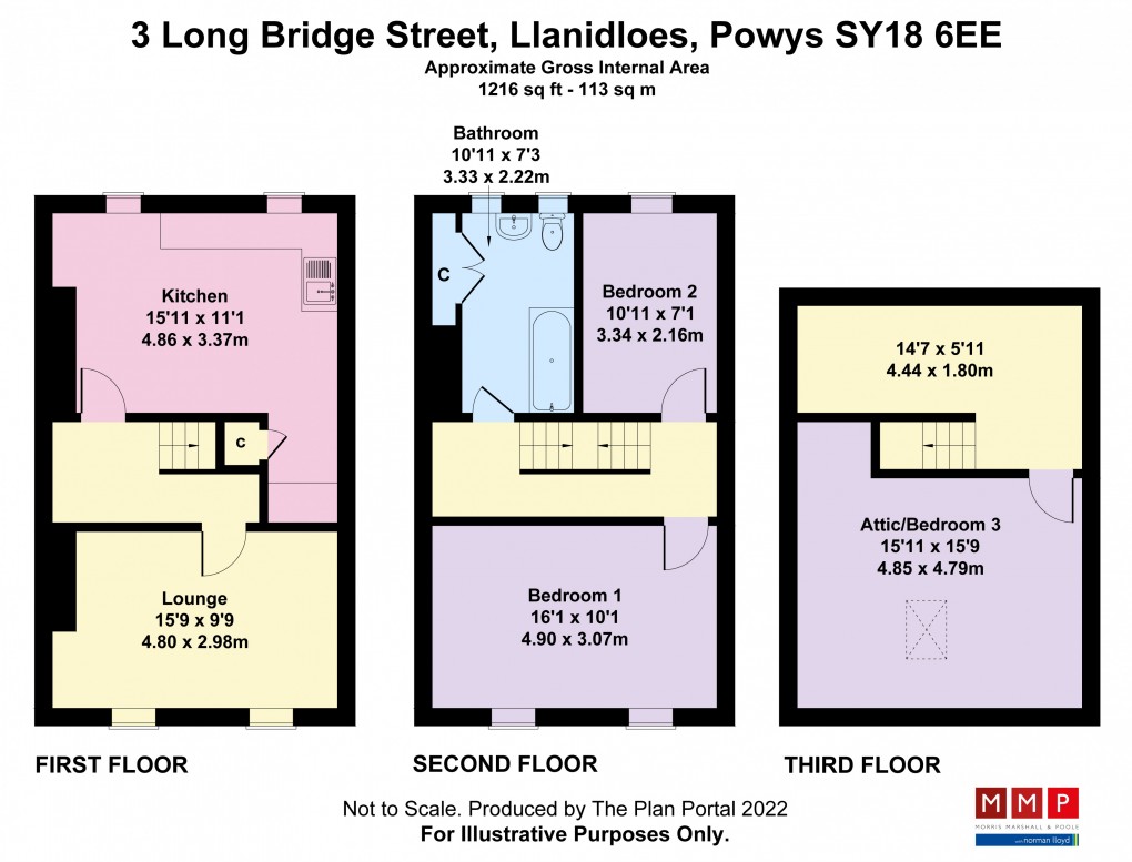 Floorplan for Long Bridge Street, Llanidloes, Powys