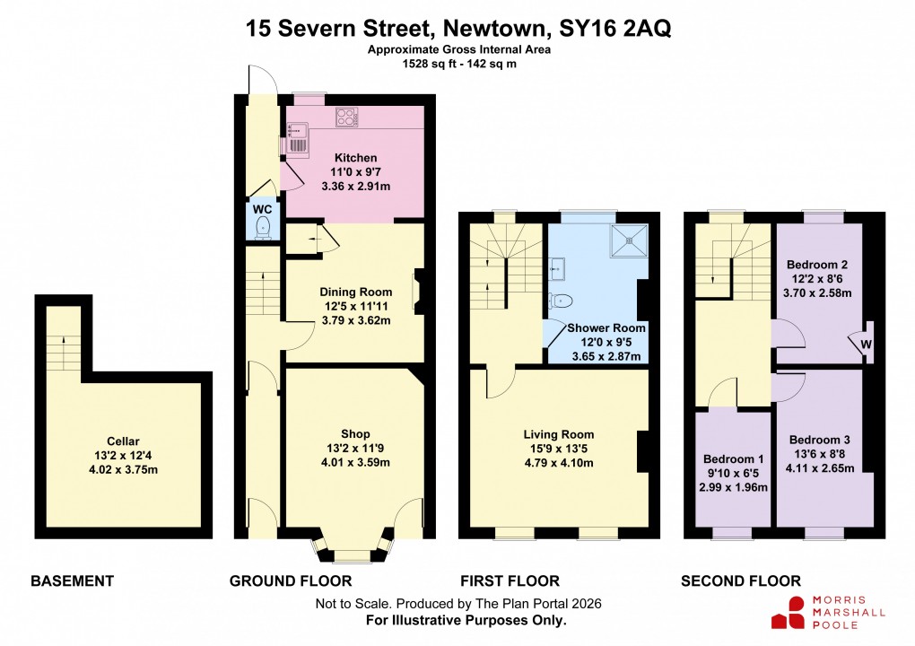 Floorplan for Severn Street, Newtown, Powys