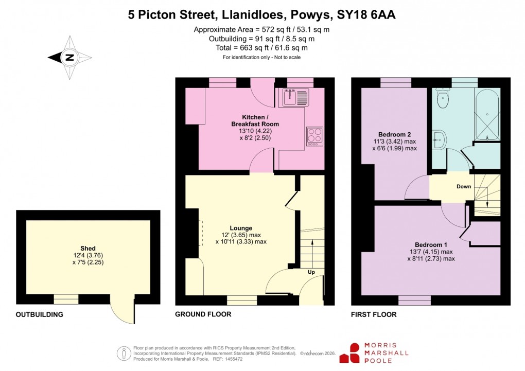 Floorplan for Picton Street, Llanidloes, Powys