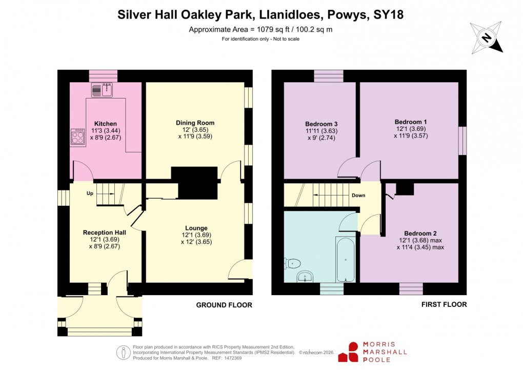 Floorplan for Oakley Park, Llanidloes, Powys