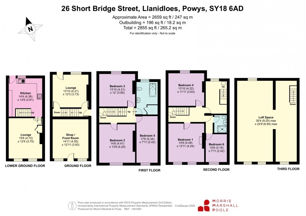 Floorplan for Short Bridge Street, Llanidloes, Powys