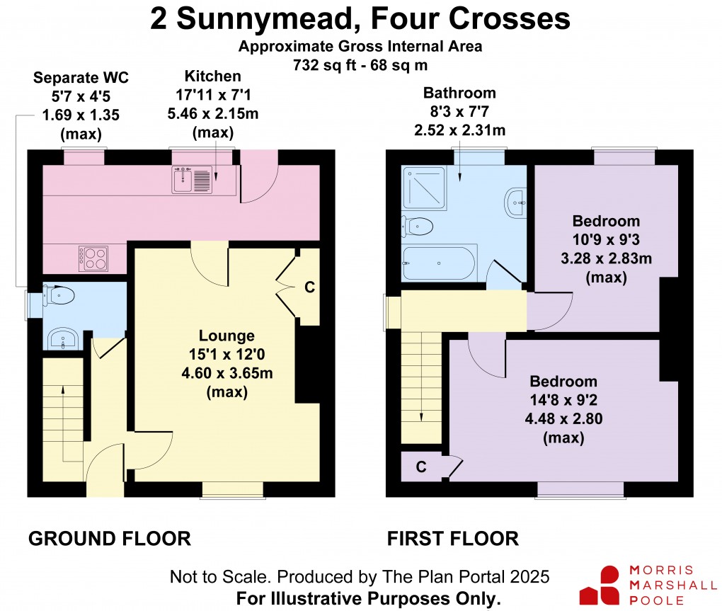 Floorplan for Sunnymead, Four Crosses, Llanymynech, Powys