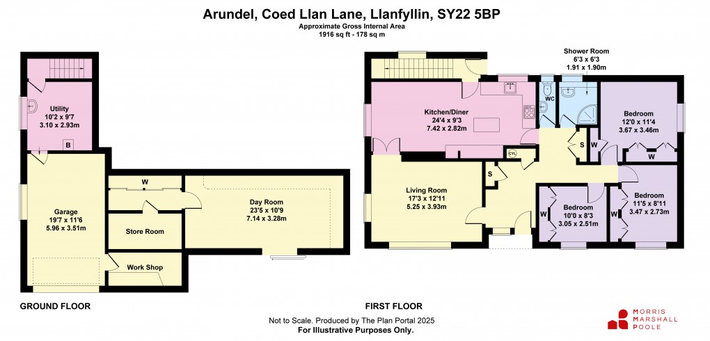 Floorplan for Coed Llan Lane, Llanfyllin, Powys