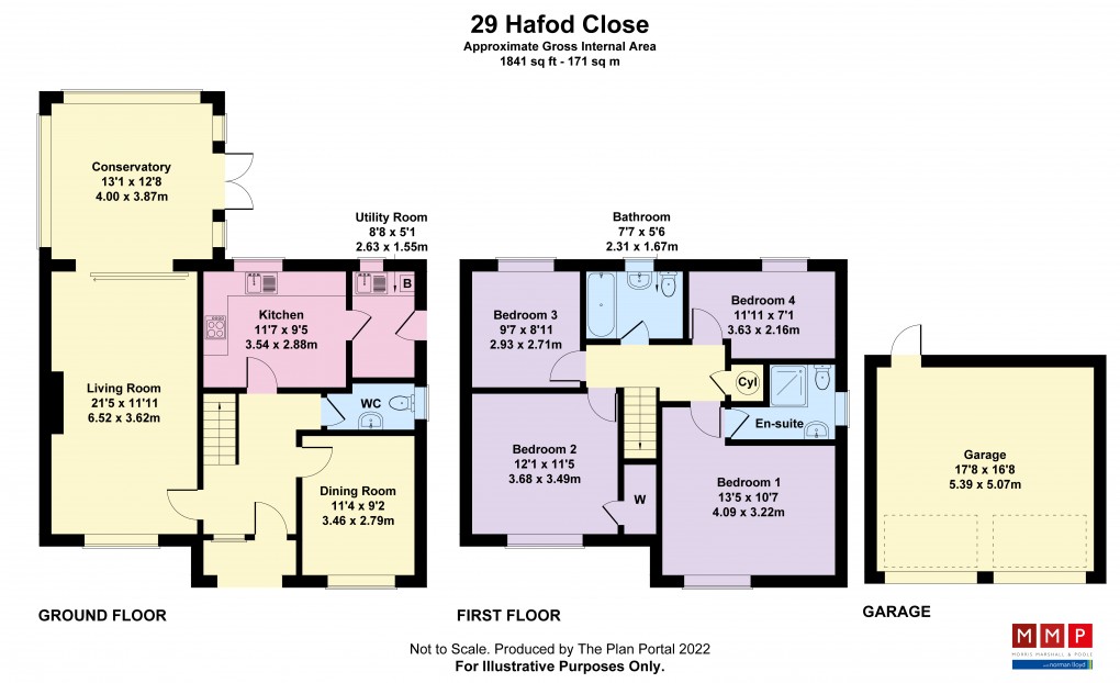 Floorplan for Hafod Close, Oswestry, Shropshire