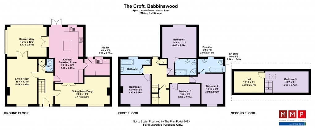 Floorplan for Babbinswood, Whittington, Oswestry, Shropshire
