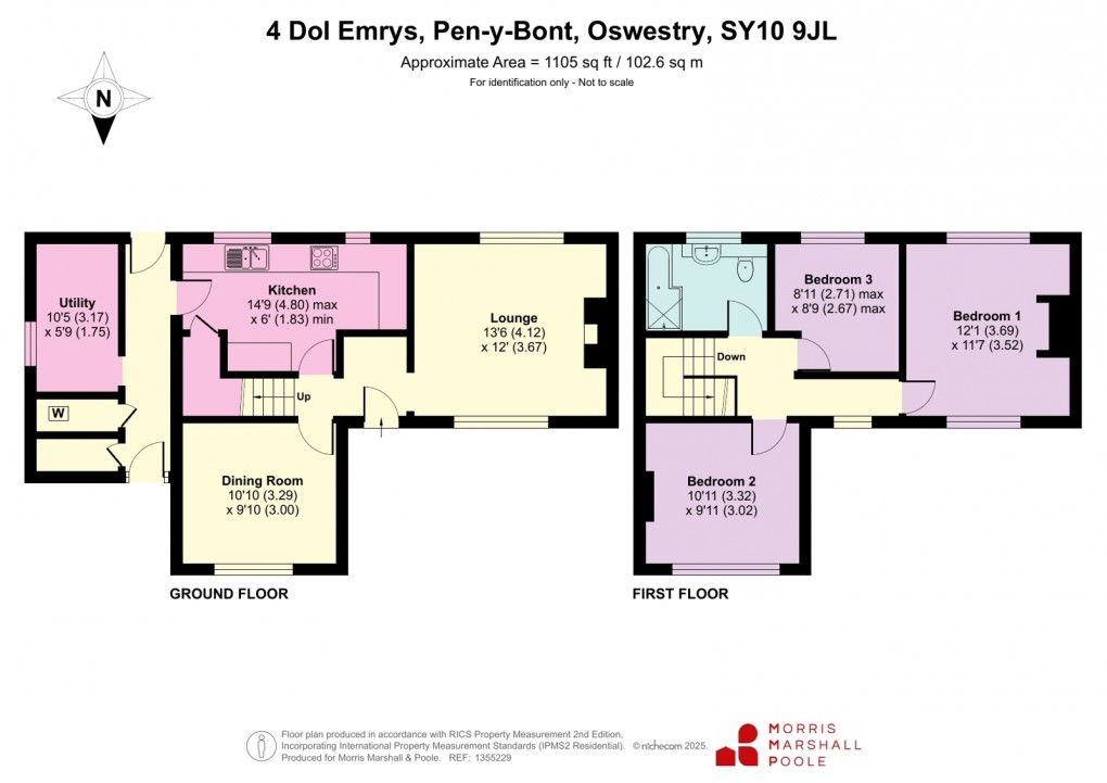 Floorplan for Dol Emrys, Pen-y-Bont, Oswestry, Powys