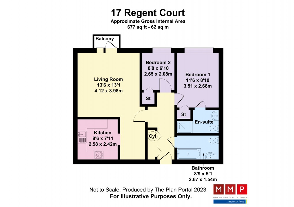 Floorplan for Regent Court, Roft Street, Oswestry, Shropshire