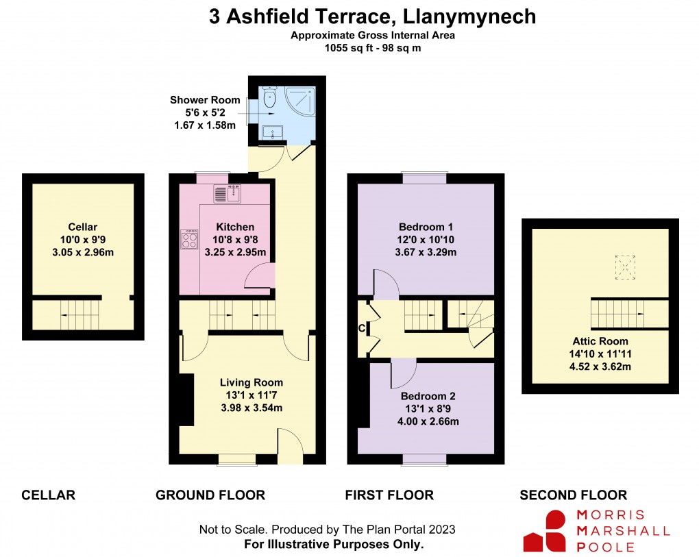 Floorplan for Ashfield Terrace, Llanymynech, Powys