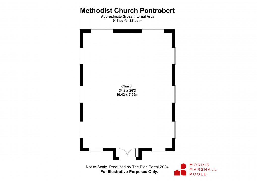 Floorplan for Pont Robert, Meifod, Powys
