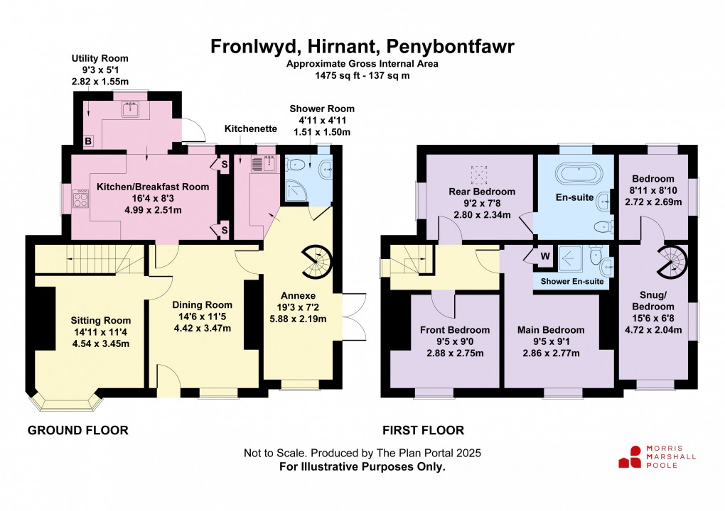 Floorplan for Hirnant, Penybontfawr, Oswestry, Powys
