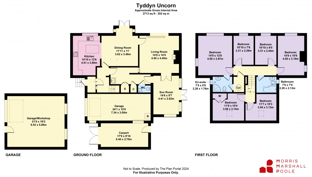 Floorplan for Brithdir, Llanfyllin, Powys